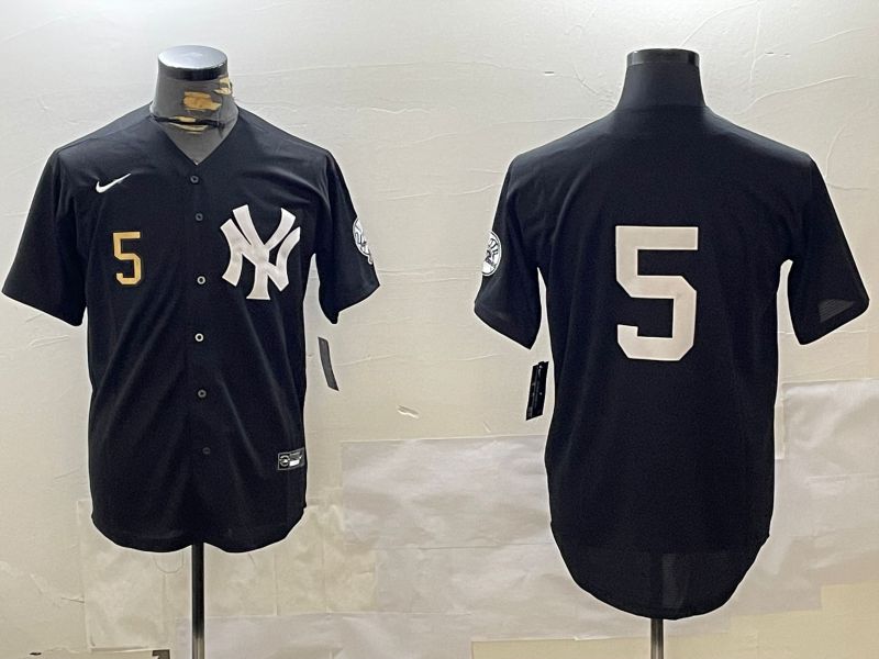 Men New York Yankees #5 No Name Black Fashion Game Nike 2024 MLB Jersey style 4->new york yankees->MLB Jersey